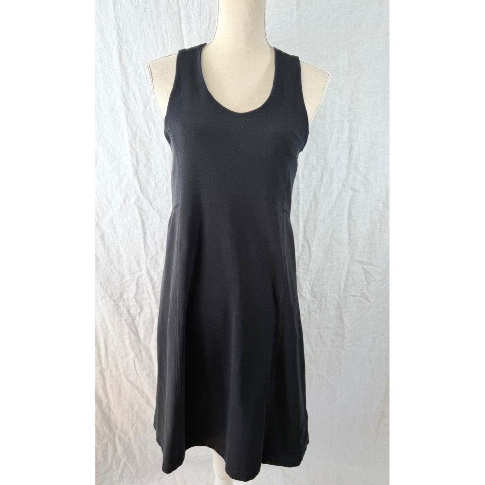 Title Nine Athletic Dress Womens Black Twisted Racerback Shelf Bra Size M